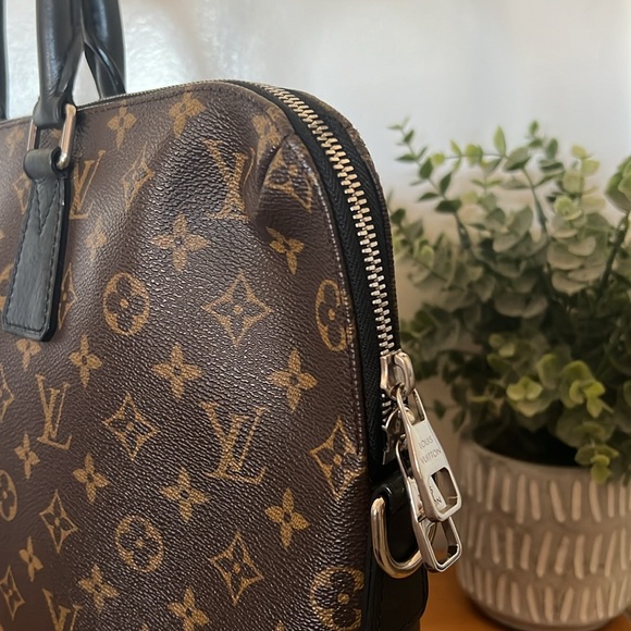 EUC LV Monogram Macassar Porte-Documents Jour Leather Bag - Picture 9 of 15